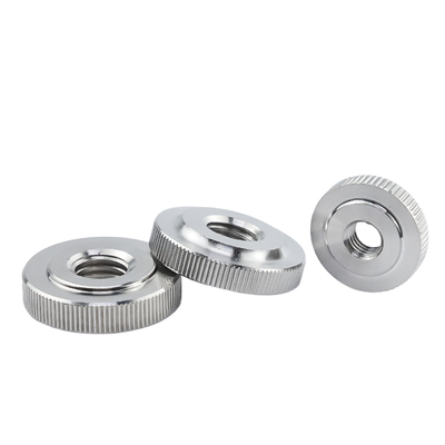 304不锈钢GB807滚花薄螺母通孔