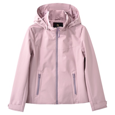 保罗彼得2026春新款女士派克服连帽防风防水休闲短外套YIFAJ00690