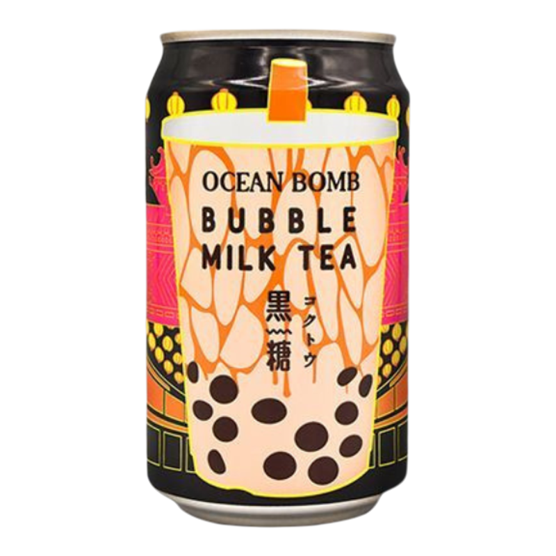 OCEAN BOMB香港进口4罐优惠珍珠奶茶黑糖味夜市半糖甜含珍珠315ml