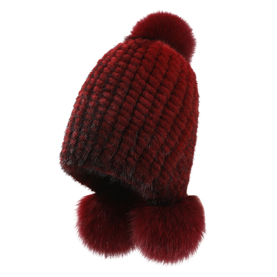 水貂帽女士帽护耳貂毛女冬季包头