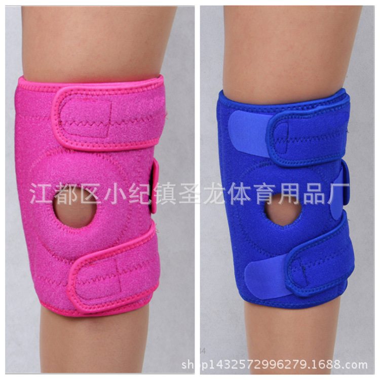 运动护膝硅胶4弹簧支撑登山护具防撞运动篮球健身用品骑行