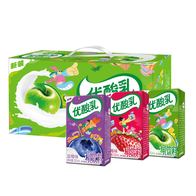 6月伊利优酸乳250ml*24含乳饮料