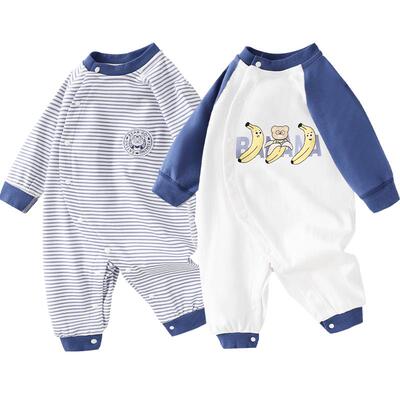 舒贝怡婴儿纯棉a类短袖连体衣夏