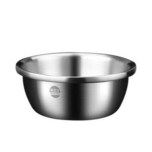 食品级316L不锈钢盆带盖加厚家用厨房打蛋和面饭汤盆洗菜沥水漏盆