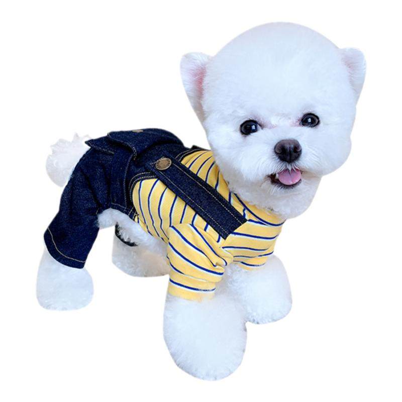 狗狗衣服夏季牛仔宠物比熊小型犬雪纳瑞泰迪博美四脚衣幼犬约克夏