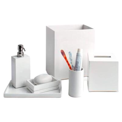 美国Jonathan Adler卫浴品洁具皂液罐牙刷杯皂托盘纸巾盒Lacquer