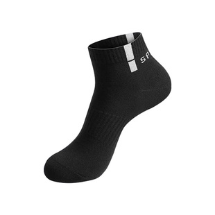 诸暨白色袜子男款纯绵短袜冬季防臭吸汗运动青少年男士春季中筒袜