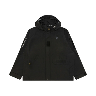 Aape旗舰店男装秋冬做旧猿人徽章潮流休闲连帽薄夹克外套7754XXP