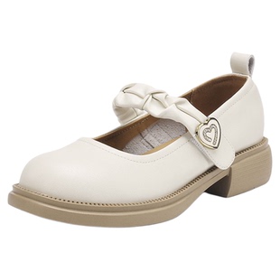 星期六法式真皮玛丽珍鞋女2025秋季新款厚底浅口单鞋羊皮小皮鞋子