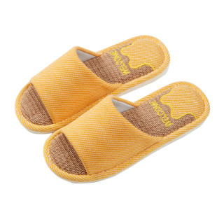 买1送1亚麻拖鞋女夏季室内家居防滑家用四季情侣春秋棉麻布拖鞋男