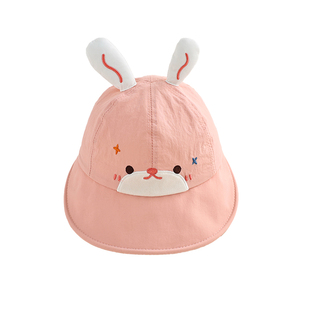 儿童遮阳帽子春秋薄款防晒大帽檐鸭舌帽男女宝宝可爱速干夏棒球帽