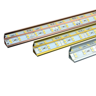 led硬灯条12V2835双排贴片超亮柜台灯手机珠宝眼镜展示柜低压灯带