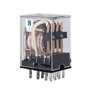 德力西小型中间继电器CDZ9L-54P带灯按钮HH54PL开关MY4NJ带灯按钮