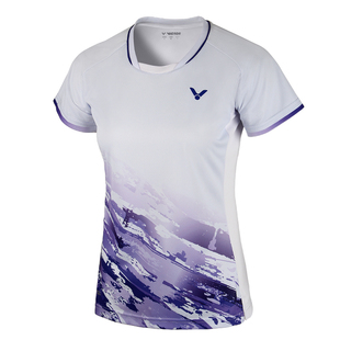 威克多victor胜利羽毛球服上衣男女专业比赛快干排汗透气渐变袖口