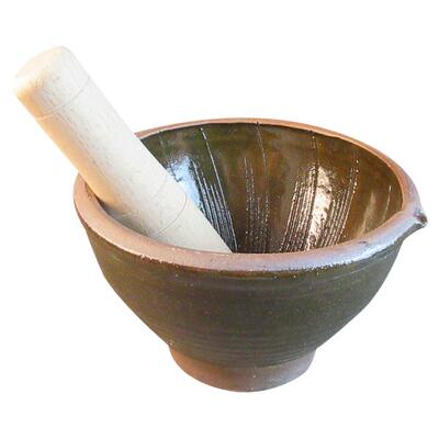 老式土陶手工擂钵擂辣椒皮蛋擂饭