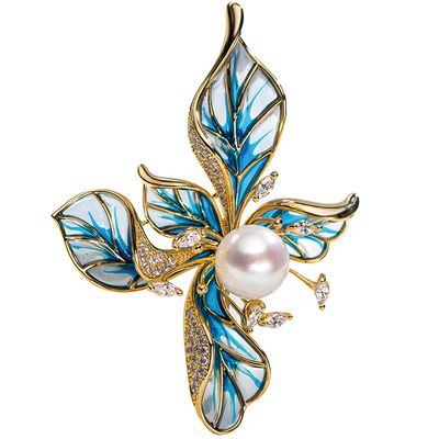 南珠宫珍珠胸花天然珍珠