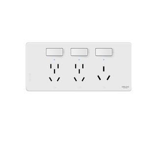 德力西扩展式插座86型原位替换多孔16a拓展厨房墙上固定面板明装