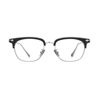 小众眉线半框男士加宽大框眼镜