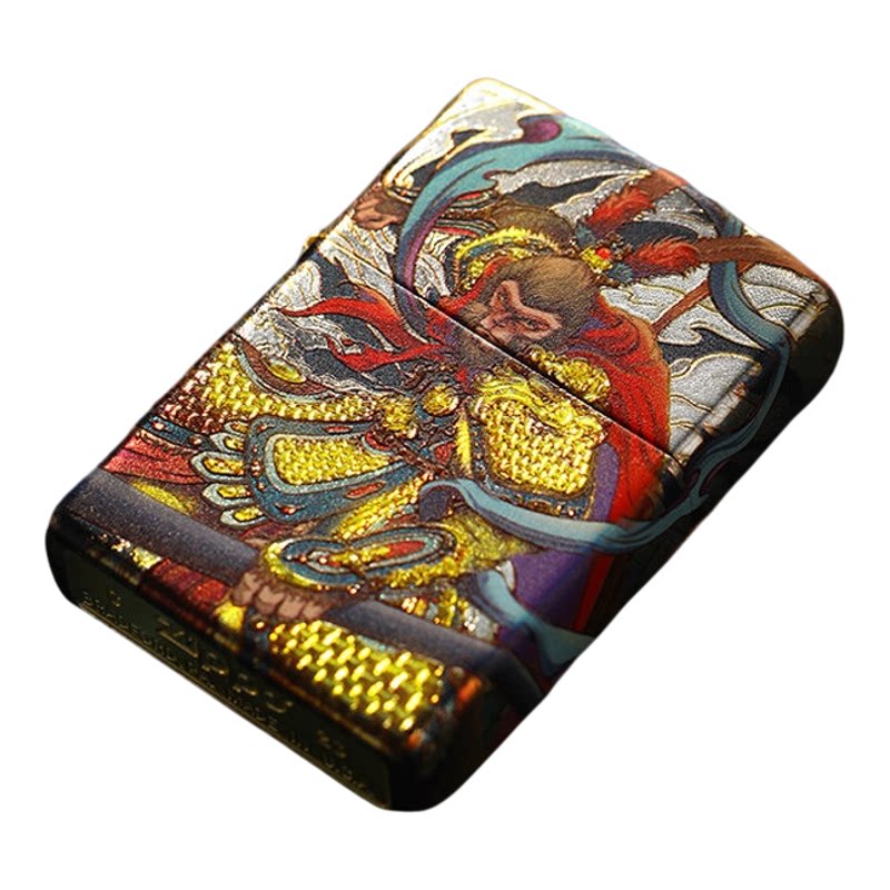 zippo打火机烫金美猴王斗战胜佛