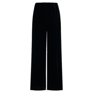 曼加塔【直筒·贵丝绒】真丝早秋新中式风裤子507180