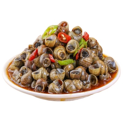 麻辣香辣田螺熟食袋装500g口味嗦螺石螺儿时零食螺蛳饭店餐饮用