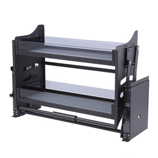 厨房吊柜升降拉篮厨房橱柜下拉缓冲阻尼开门式置物架调味料拉篮