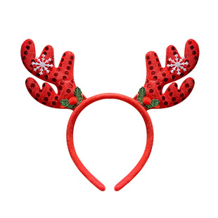 圣诞发箍圣诞节头饰鹿角发卡节日装饰礼物蝴蝶结头箍儿童发饰头饰