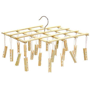 竹夹子袜子架晾衣架用多功能可折叠晾衣架多夹子晒内裤内衣晒枕套