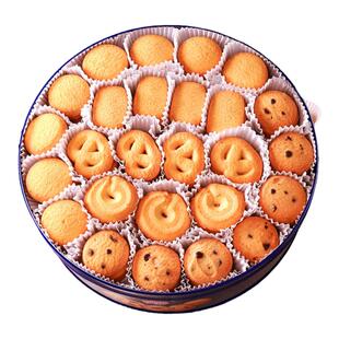 丹麦风味黄油曲奇饼干礼盒铁盒办公室零食大礼包便宜网红休闲食品