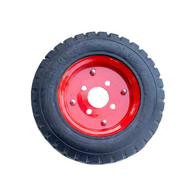 轮胎400-8实心胎4008充气胎电动灰斗车载重工程车三轮车轮胎总成