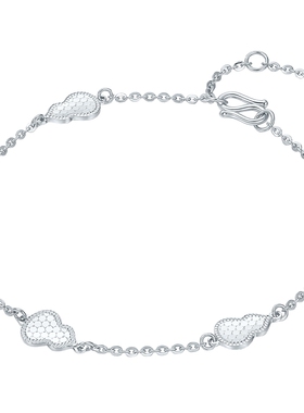 六桂福珠宝铂金五葫临门手链