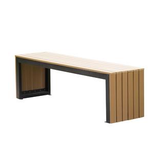 户外防腐木公园长椅休息区塑木广场小区长条凳子花园广场休闲排椅