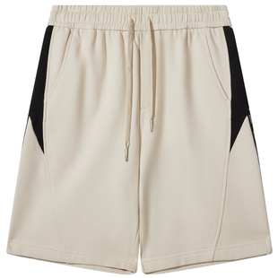 【撞色拼接】卡宾纯棉结构织带休闲短裤夏季新款百搭直筒短运动裤