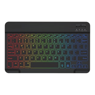 适用ipad平板电脑三星华为发光蓝牙键盘七彩RGB背光便携键盘