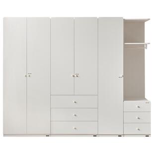 全友家居现代简约儿童衣柜卧室家用小户型成品衣橱单门柜子边柜