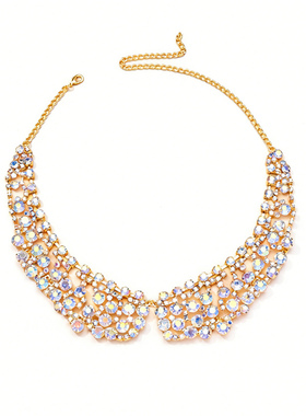 奢华水钻项链假领子装饰锁骨链