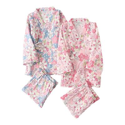 春秋日本长袖亲子温泉樱花空调服