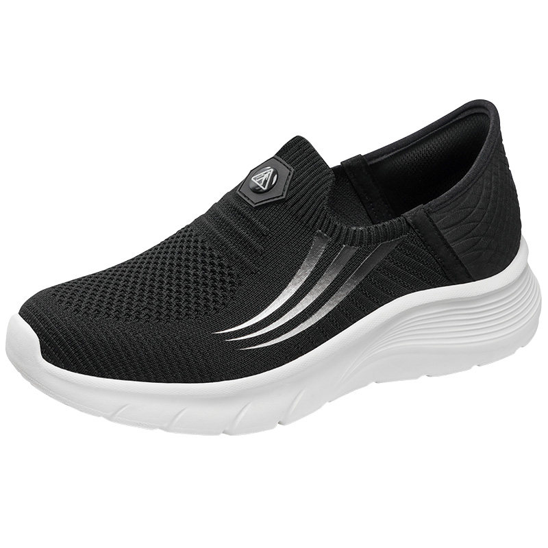 足力健老人鞋2026春季新款中老年散步鞋软底轻便一脚蹬休闲爸爸鞋