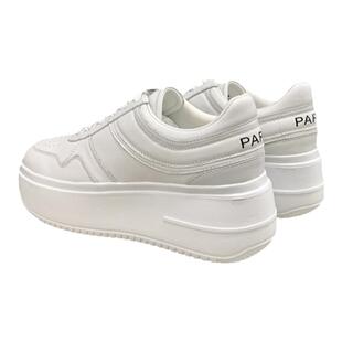 时尚爆款台湾版松糕高鞋羊胎皮舒服不重软鞋底休闲鞋小白鞋女鞋