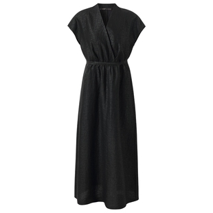 【非遗香云纱】歌莉娅真丝连衣裙女夏2025新款高端桑蚕丝黑色裙子