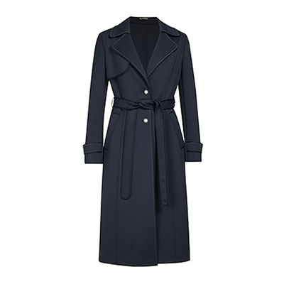 珂莱商场同款秋冬季系带风衣外套