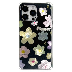 创意时尚艺术花16promax手机壳斜挎挂绳适用荣耀小米苹果iPhone15Plus华为mate60新款nova12防摔pura70保护套