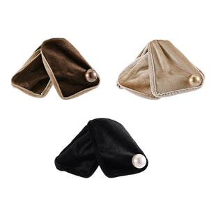 丝绒珍珠贝壳三角抓夹女高级感2026新款发夹子饱满后脑勺鲨鱼秋冬