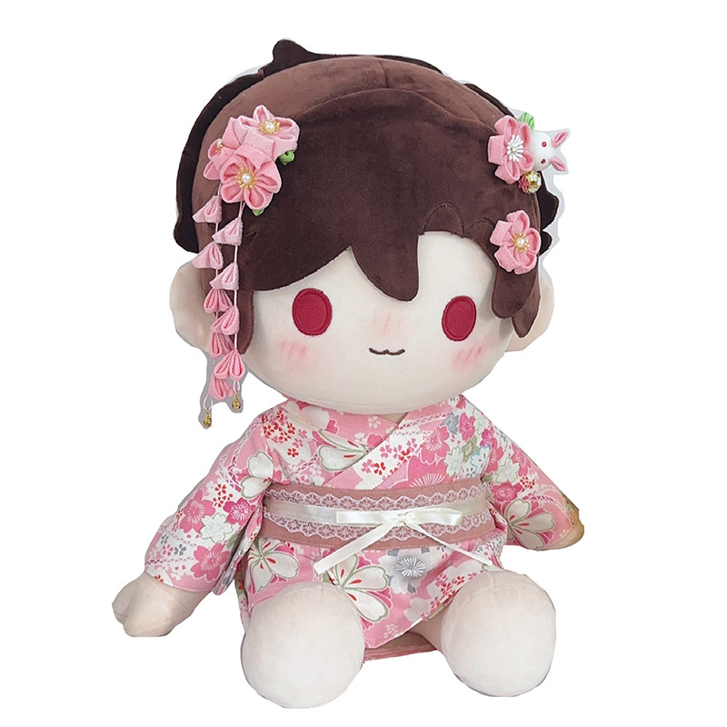 春田格子手作光与夜之恋一番赏40cm棉花娃娃娃衣粉色樱花和服浴衣