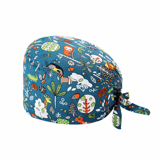 手术帽女纯棉手术室专用帽子男医生外科麻醉科护士帽透气不压头发