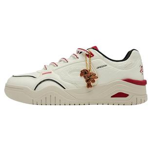 吴宇恒同款|乔丹红色新年款运动板鞋皮面男潮流休闲鞋马年本命年