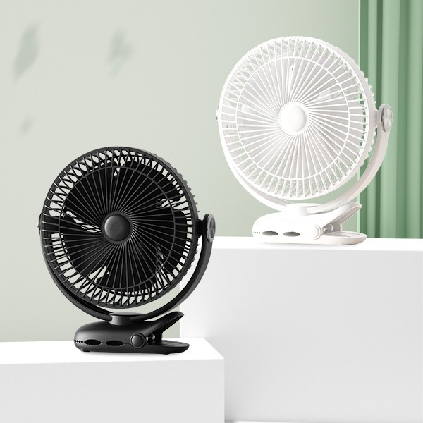 新款桌面夹子风扇便携式户外风扇充电长续航大风力电旋转挂扇迷你
