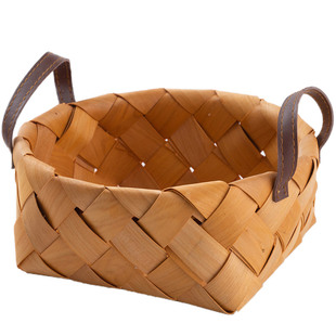 野餐篮手提水果篮竹编篮子收纳筐竹筐面包鸡蛋小提篮藤编织收纳篮