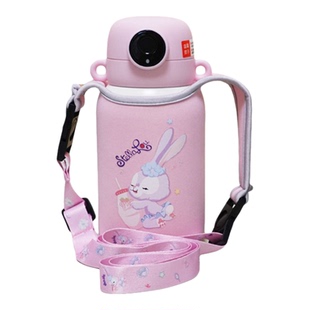 适用富光指纹儿童保温杯套卡通水杯套保护套550ml水壶套手提斜挎