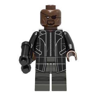 复仇者联盟4欣宏927神盾局局长尼克费瑞第三方拼装积木人仔玩具